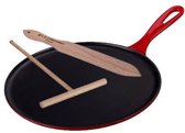 Le Creuset Pannenkoekenpan / Crepepan Tradition - Kersenrood - ø 27 cm