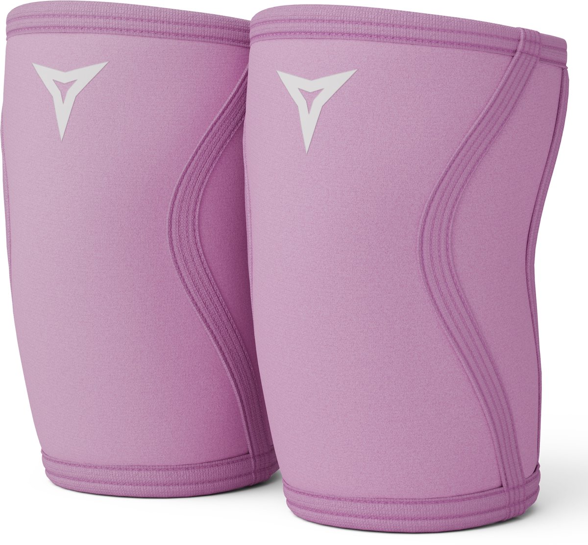Breaking Limits Roze Knee Sleeves Powerlifting – Voor Fitness & Crossfit – Knie Brace – 7MM – Zwart – 2 Stuks – Maat (L)
