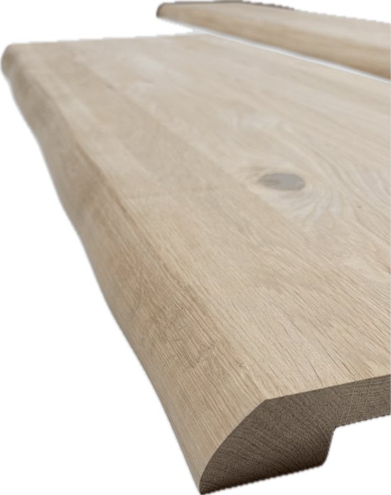 Overzet vensterbank eiken | Boomstamrand | 300 x 29cm | Vensterbank | Hout | Eiken | Rustiek en sfeervol | Overzetmodel