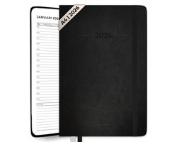 Systemyze Agenda 2026 Volwassenen - Weekkalender - Planner - Incl. Tijdsindeling - A4 Formaat - Zwart