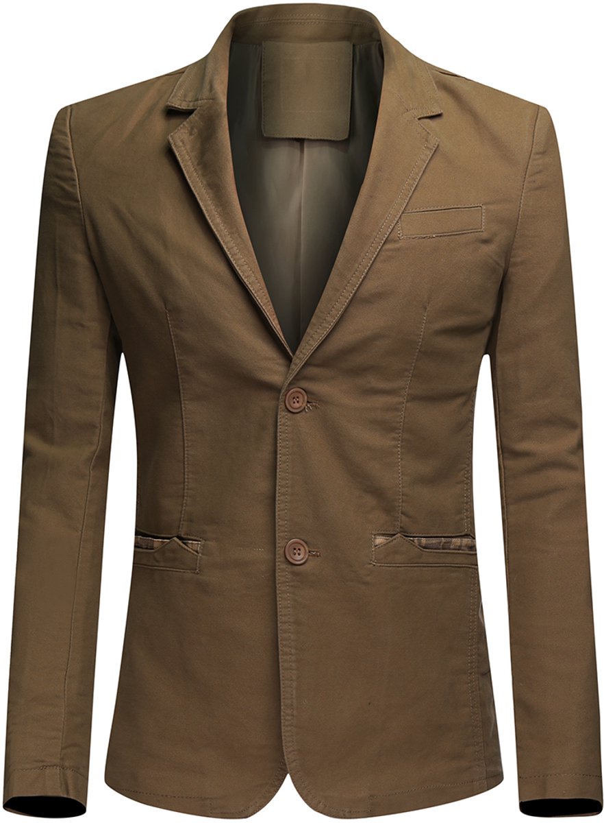 ALLTHEMEN Heren Casual Katoenen Blazer - Geen Spleten - XXL
