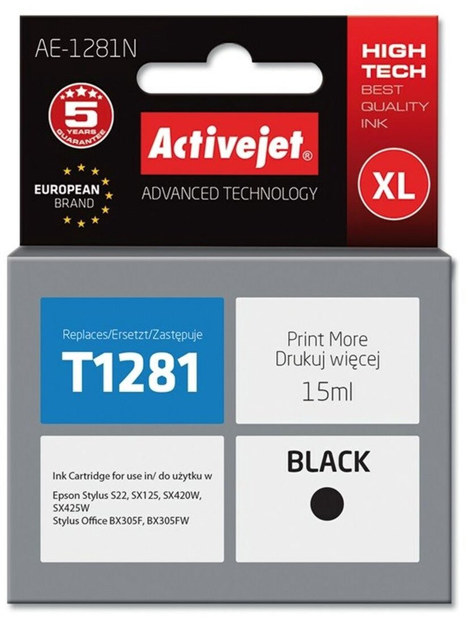Originele inkt cartridge Activejet AE-1281N Zwart