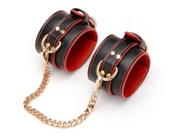 DOWO® - Handboeien - Body Bondage - Sexy Lingerie - Erotiek Riem – SM - BDSM - PU Leer- Harnas Vrouwen - Sextoys voor vrouwen – Rood & Zwart