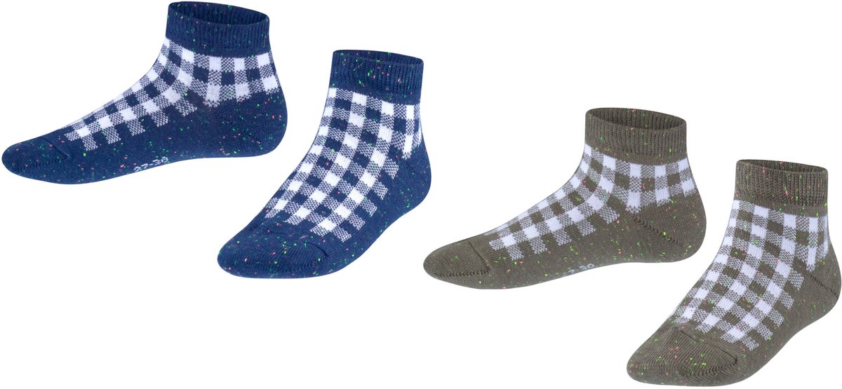Esprit Sneakersokken Pixel Checks 2-Pack