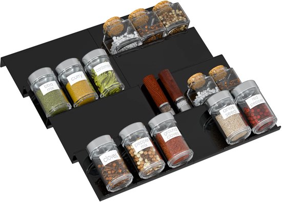 Organiseur de tiroir à épices en Acryl réglable et extensible Boraboi® pour une organisation optimale de la cuisine