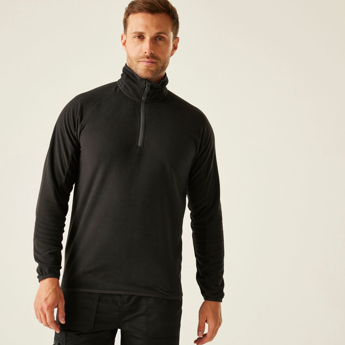Fleece Heren Nagate Half Zip Zwart