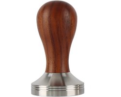 Espresso Tamper 58 mm - Koffie Tamper - LET OP voor filterbakje 58mm (meet ajb op) - Hout en RVS - Houten Koffieverdeler voor Espresso - Hoogwaardige Koffiestamper - Espresso Leveler Koffie Verdeler