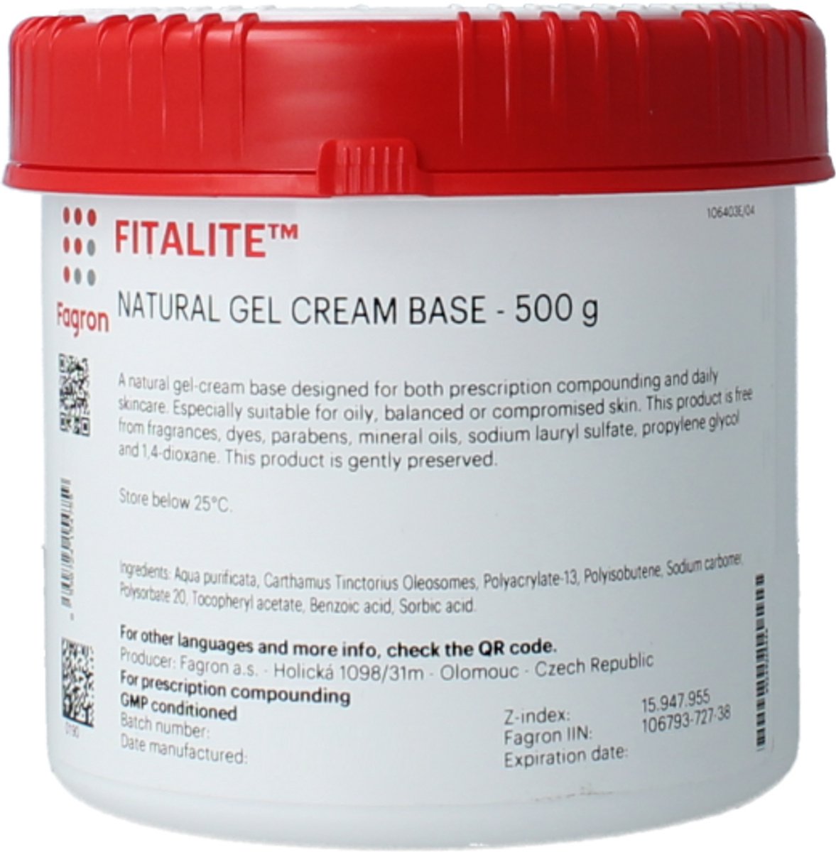 Fagron Fitalite gel creme 500 Gram