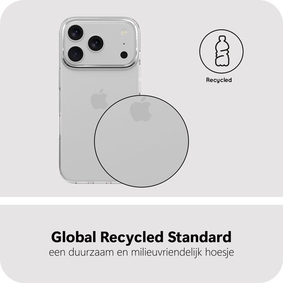 Coque Cazy compatible avec iPhone 17 Pro - Coque Siliconen - Flexible 100% GRS - Transparente