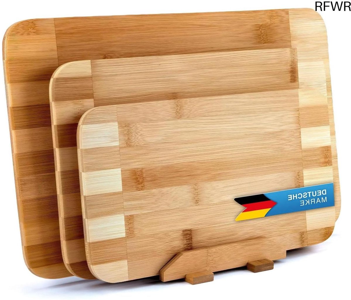RFWR® 3-delige set bamboe snijplanken - multifunctioneel en duurzaam