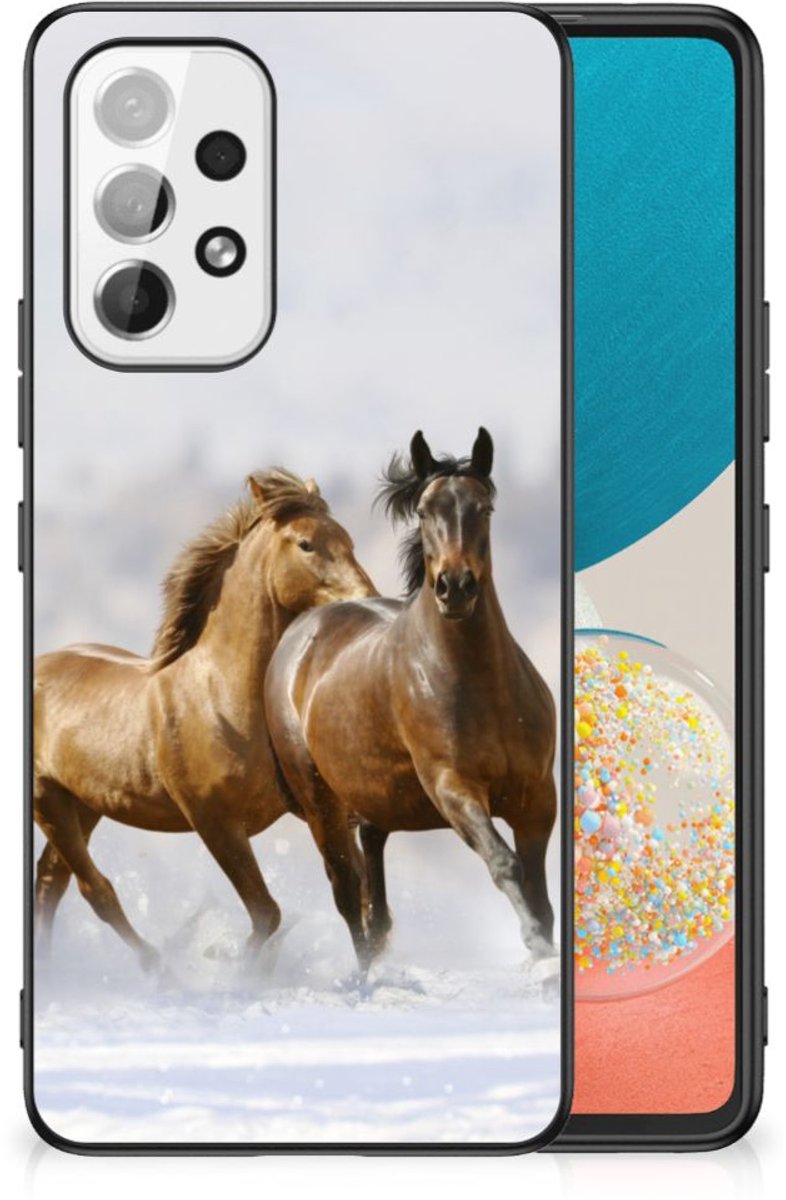 Samsung Galaxy A53 Dierenprint Telefoonhoesje Paarden