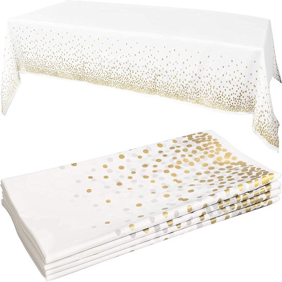 4 stuks plastic tafelkleden voor jaren 90-feestjes – tafelkleed met 4 stuks plastic tafelkleden voor jaren 90-feestjes – tafelkleed met