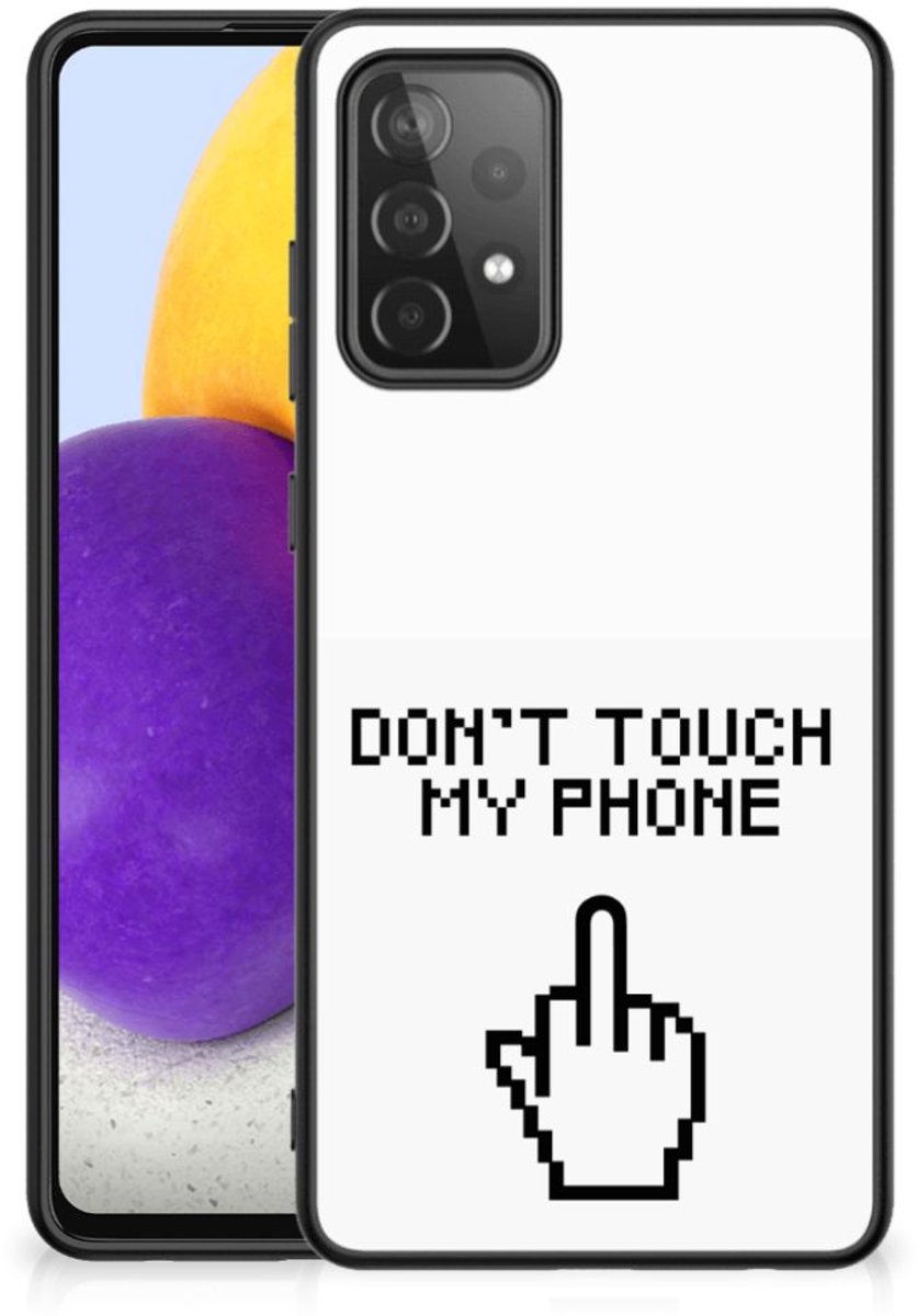 Samsung Galaxy A72 (5G/4G) Telefoon Hoesje Finger Don't Touch My Phone