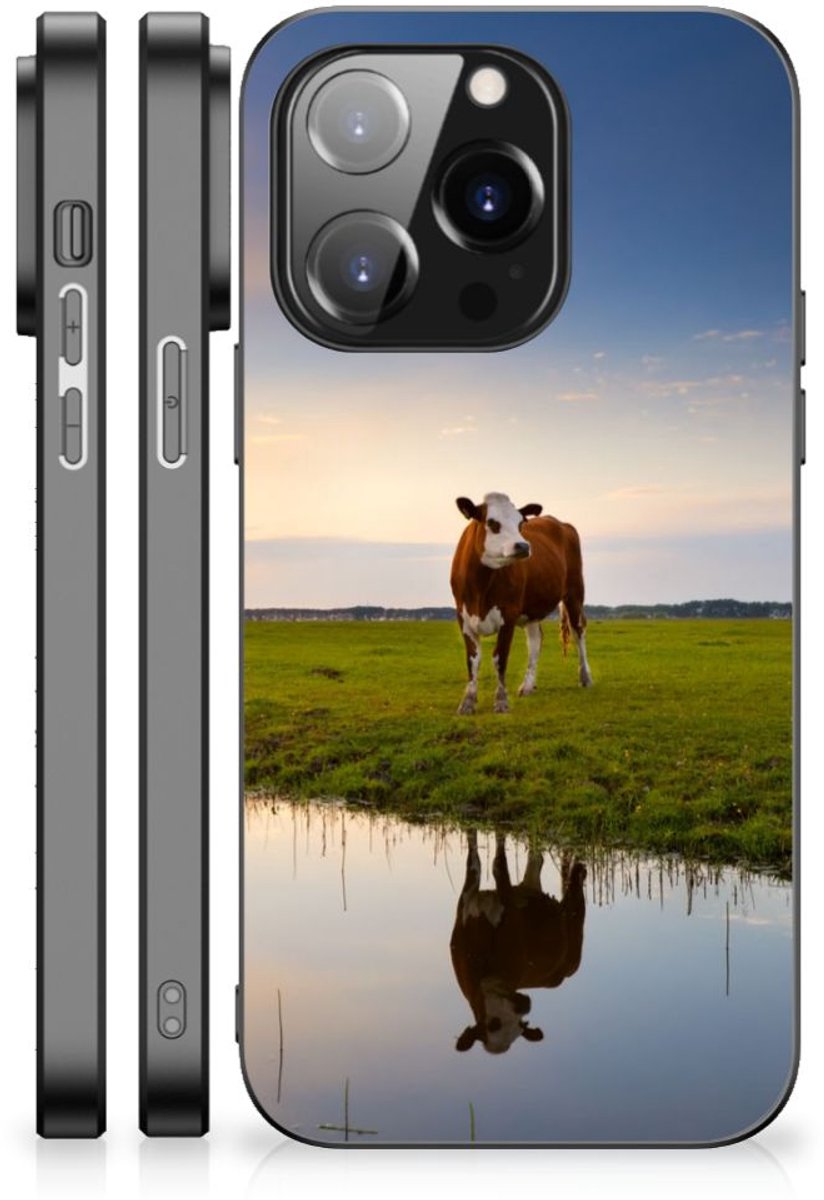 iPhone 14 Pro Dierenprint Telefoonhoesje Koe