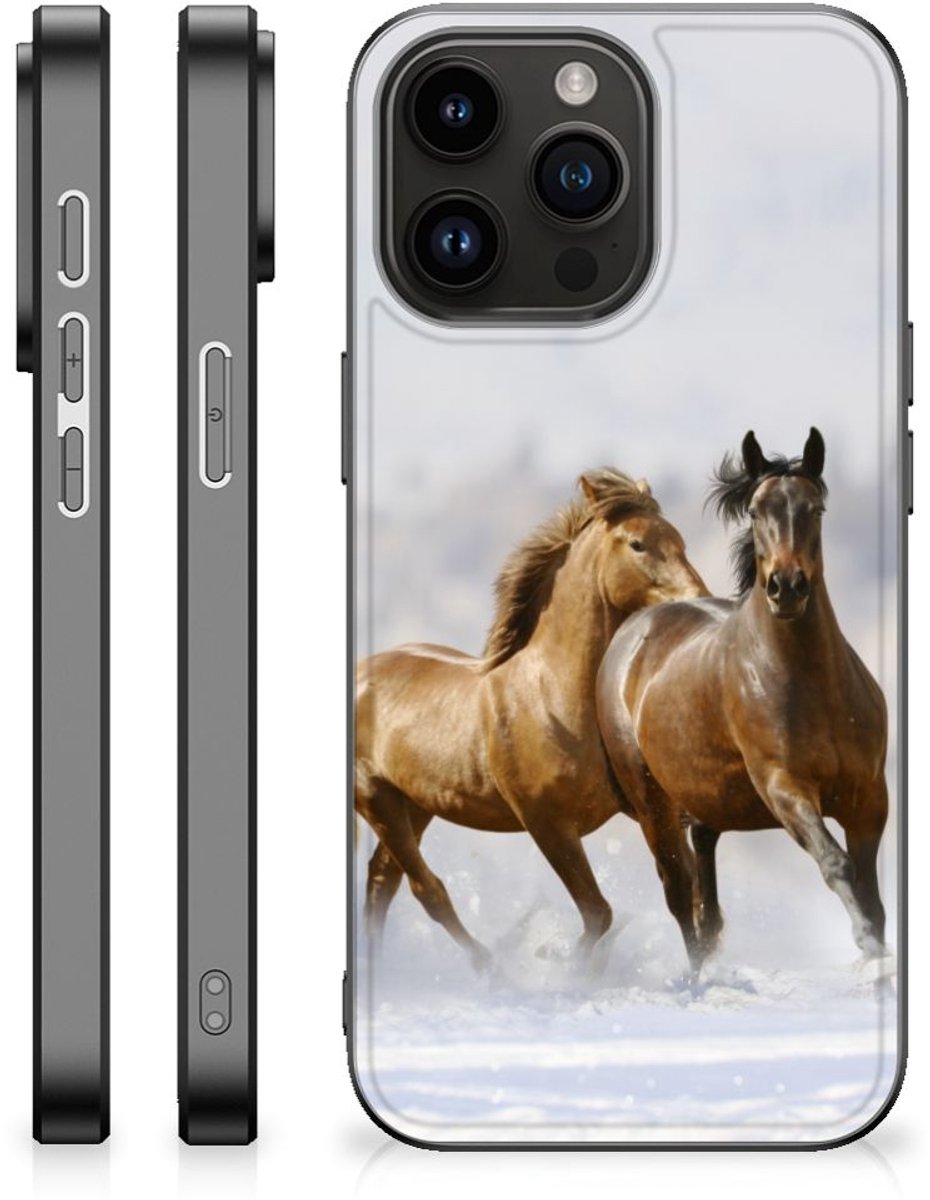 iPhone 15 Pro Max Dierenprint Telefoonhoesje Paarden