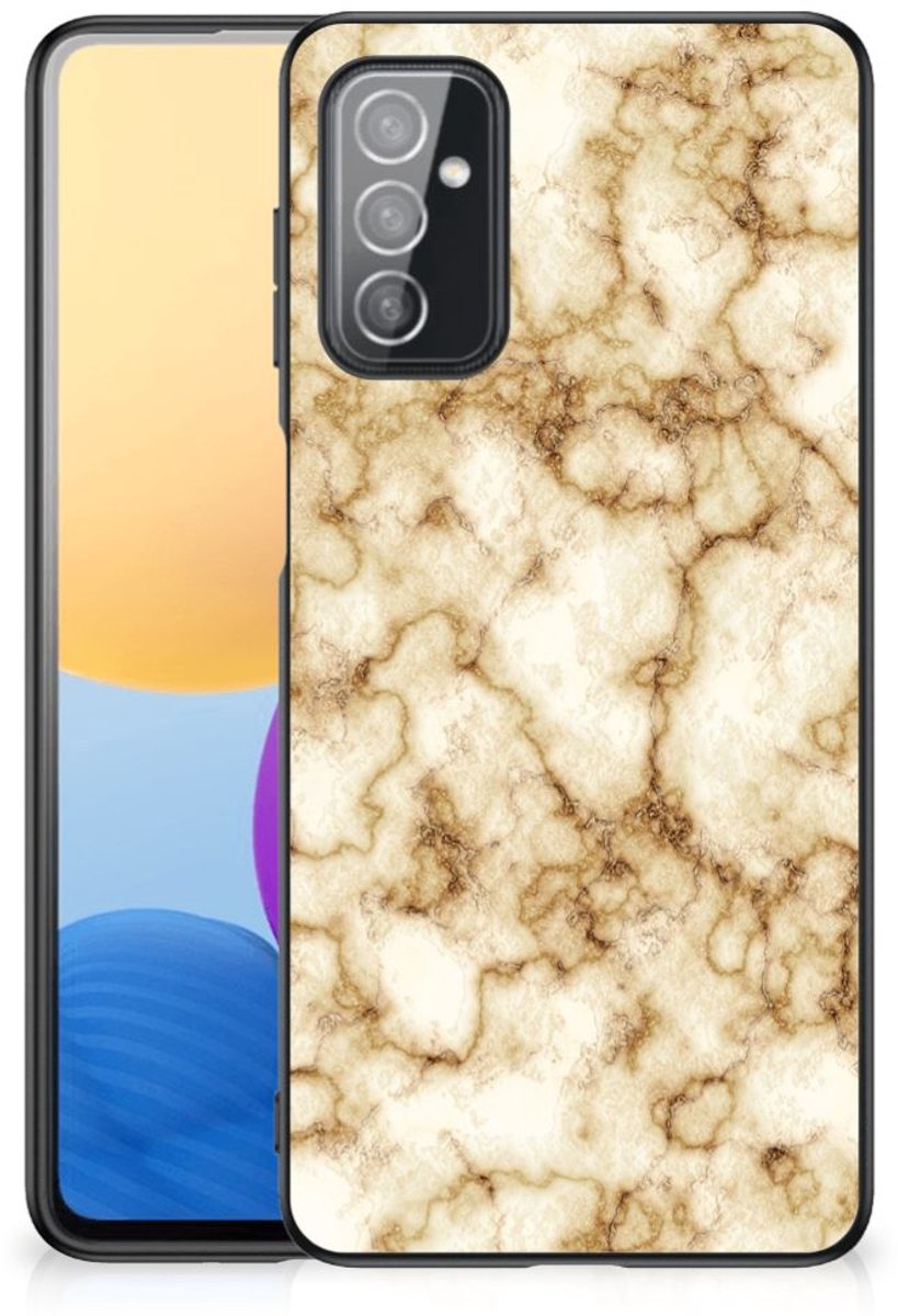 Samsung Galaxy M52 Marmeren Print Telefoonhoesje Marmer Goud