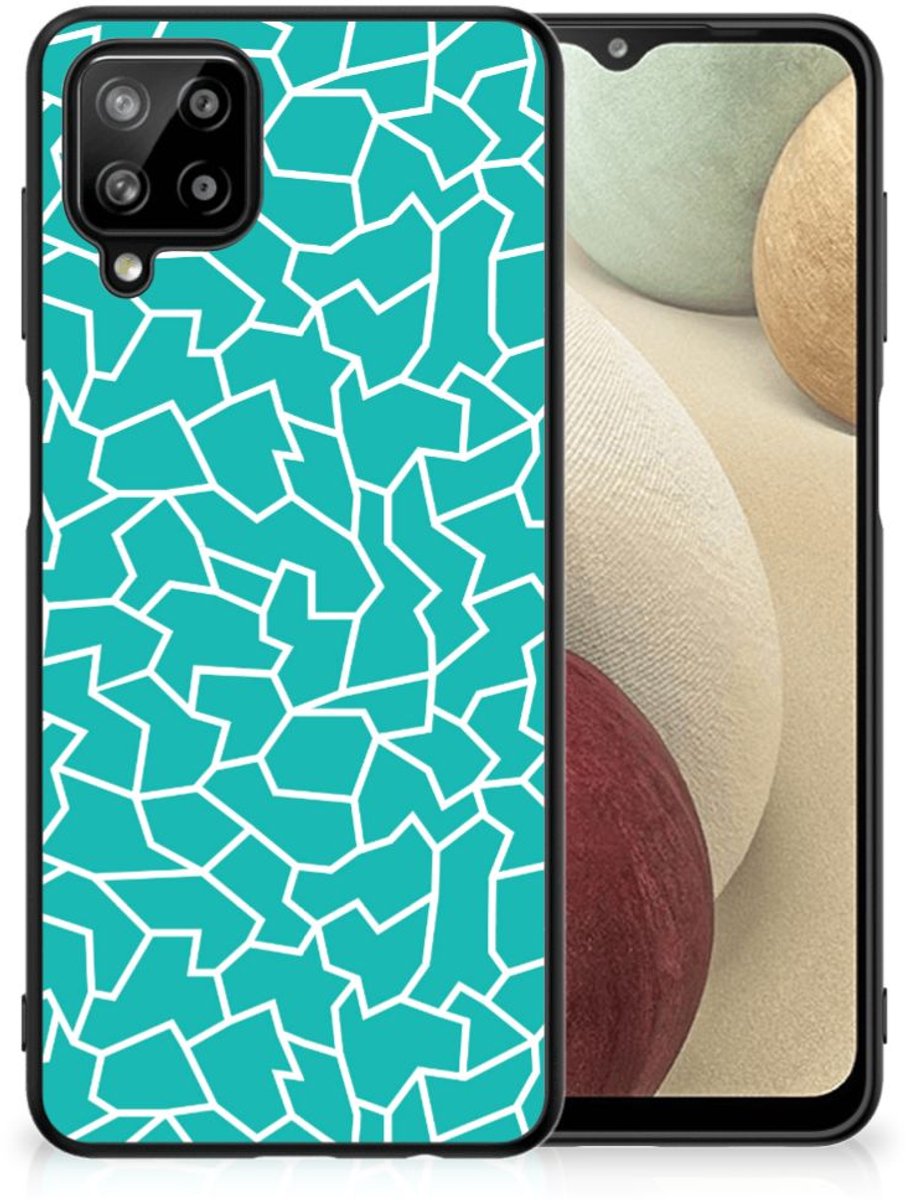 Samsung Galaxy A12 Leuk Telefoonhoesje Cracks Blue