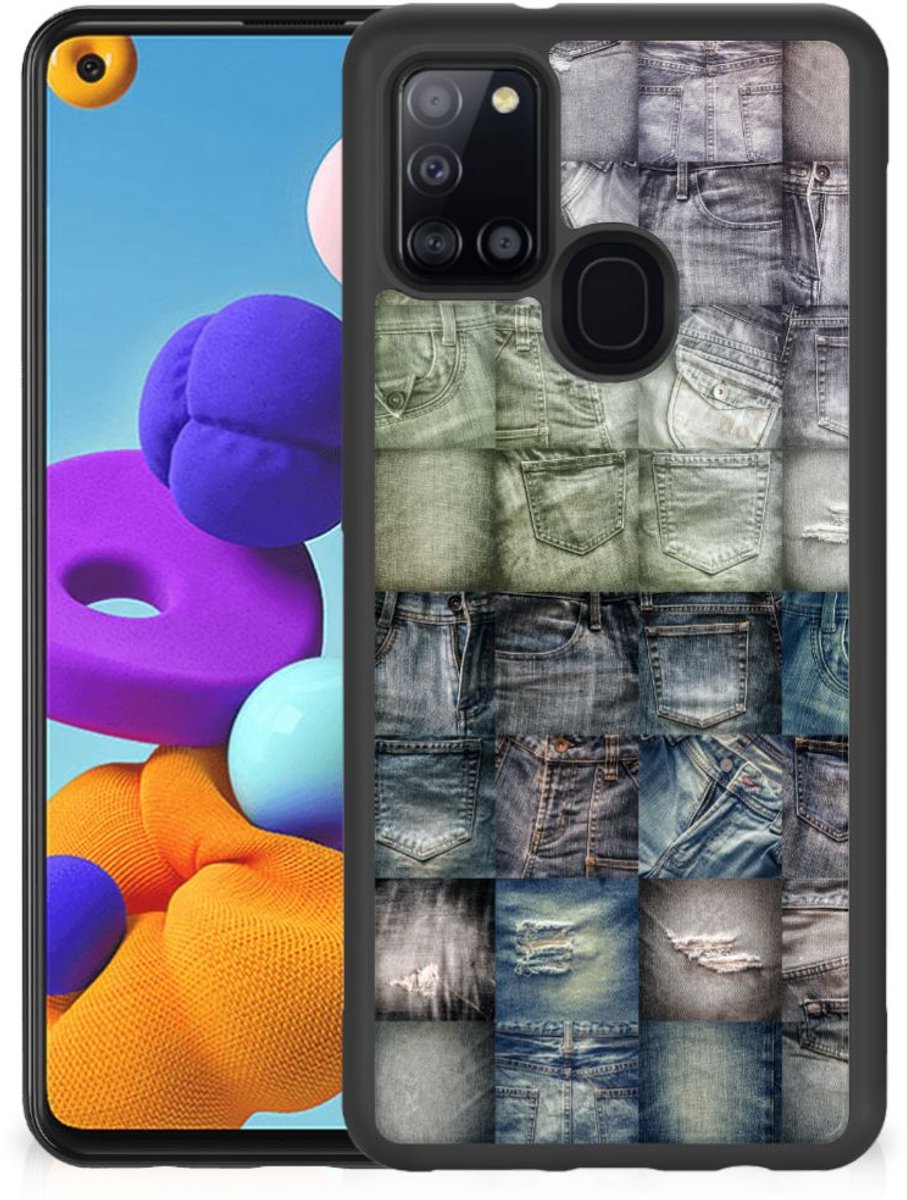 TPU Bumper Case Samsung Galaxy A21s Spijkerbroeken