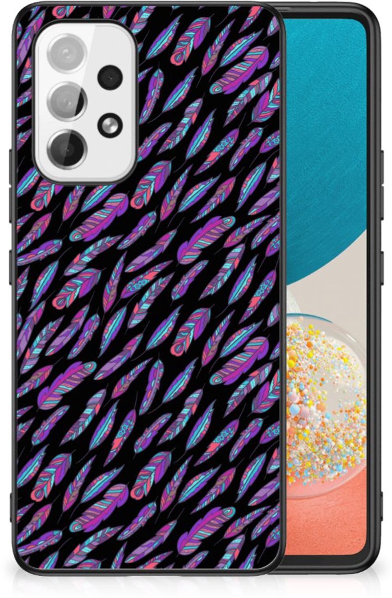 Samsung Galaxy A53 Back Case Feathers Color