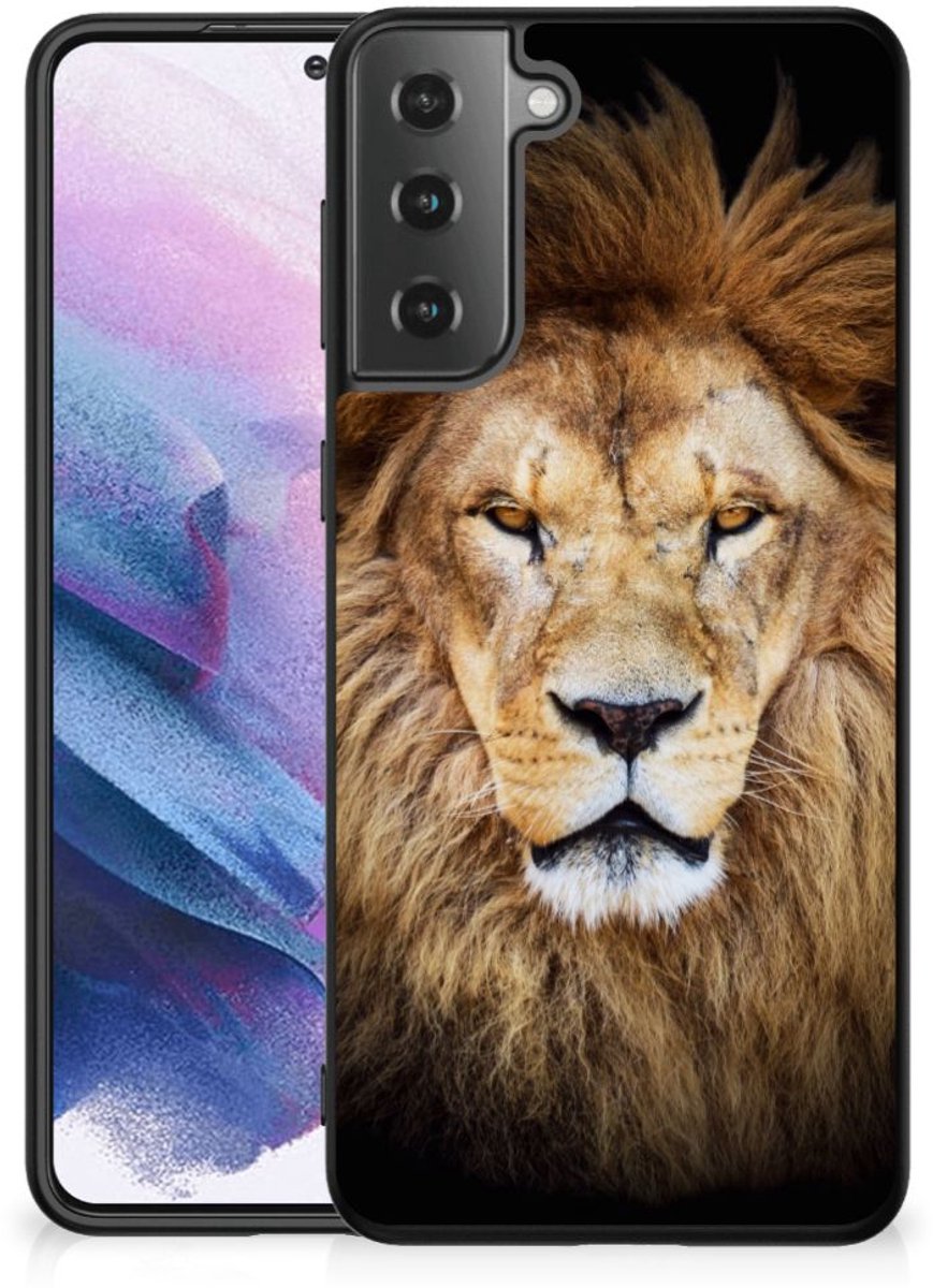 Back Cover voor Samsung Galaxy S21 Plus Dierenprint Telefoonhoesje Leeuw