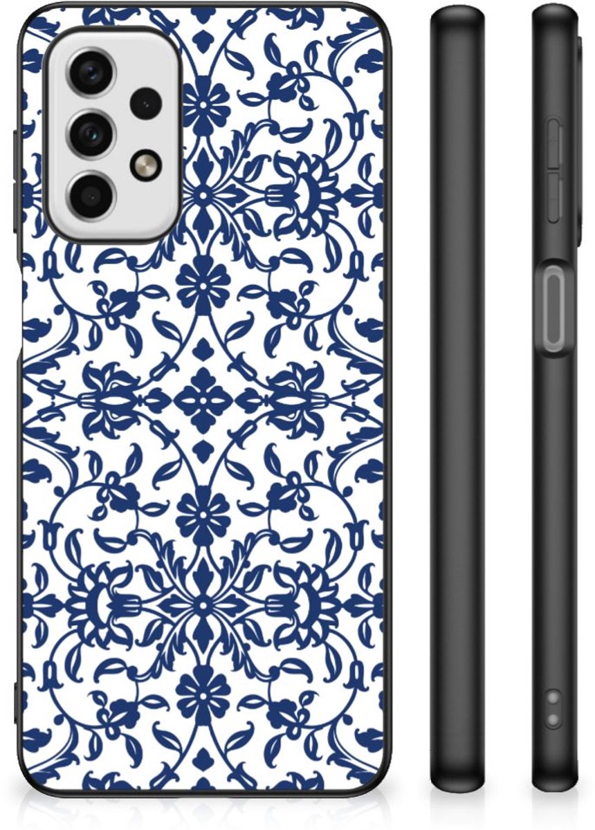 Samsung Galaxy A23 Bloemen Hoesje Flower Blue