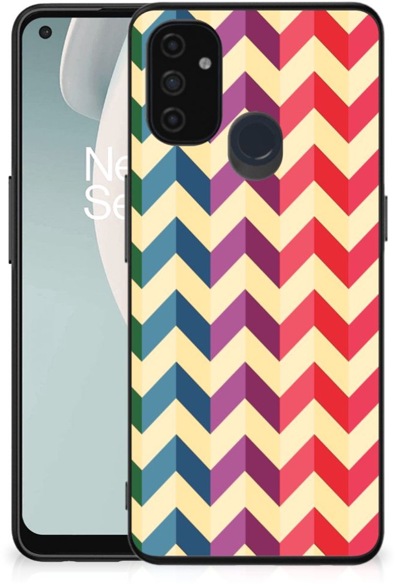 Back Cover voor OnePlus Nord N100 Back Case Zigzag Multi Color