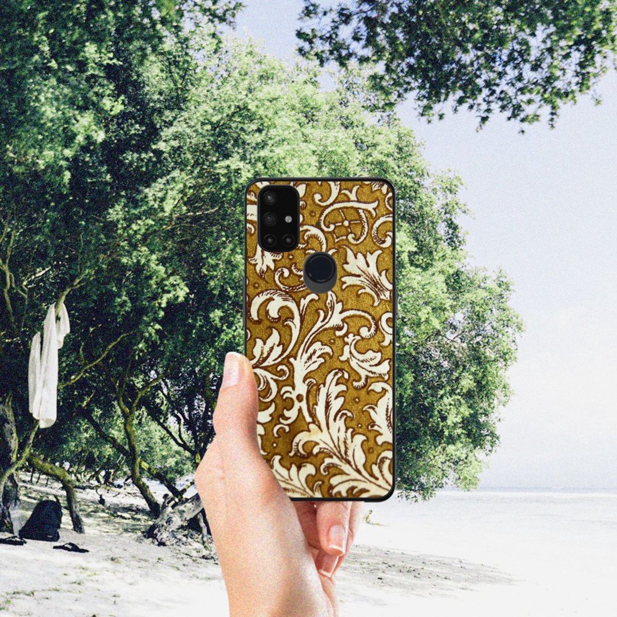 Back Cover OnePlus Nord N10 5G Barok Goud
