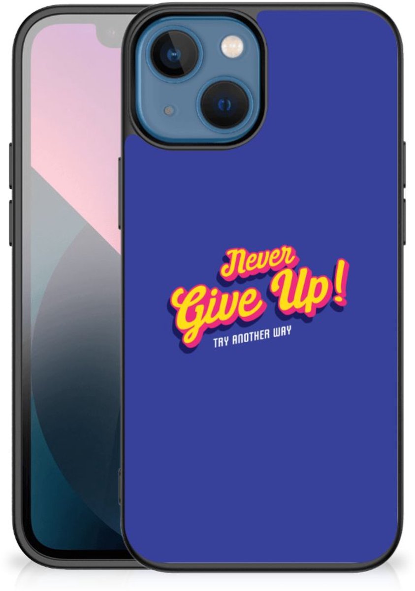 Apple iPhone 13 mini Telefoon Hoesje met tekst Never Give Up