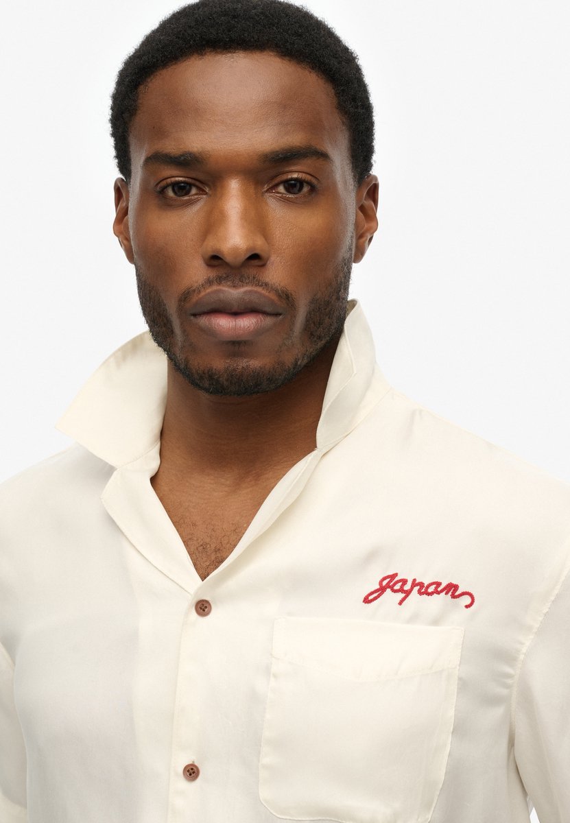 Superdry Merchant Suika overhemd Heren Shirts Creme