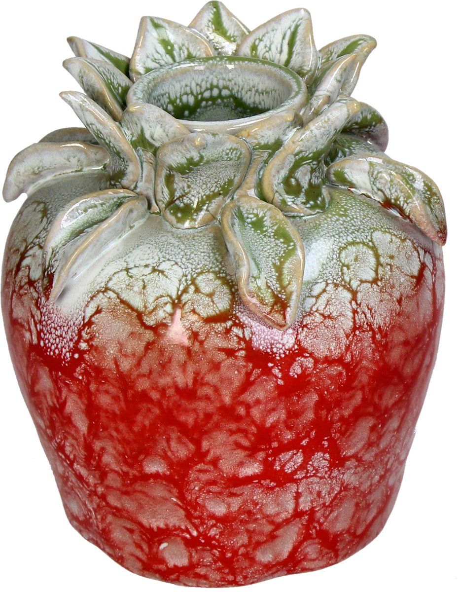 HD Collection Vaas Aardewerk Rood 13x13x15cm Red