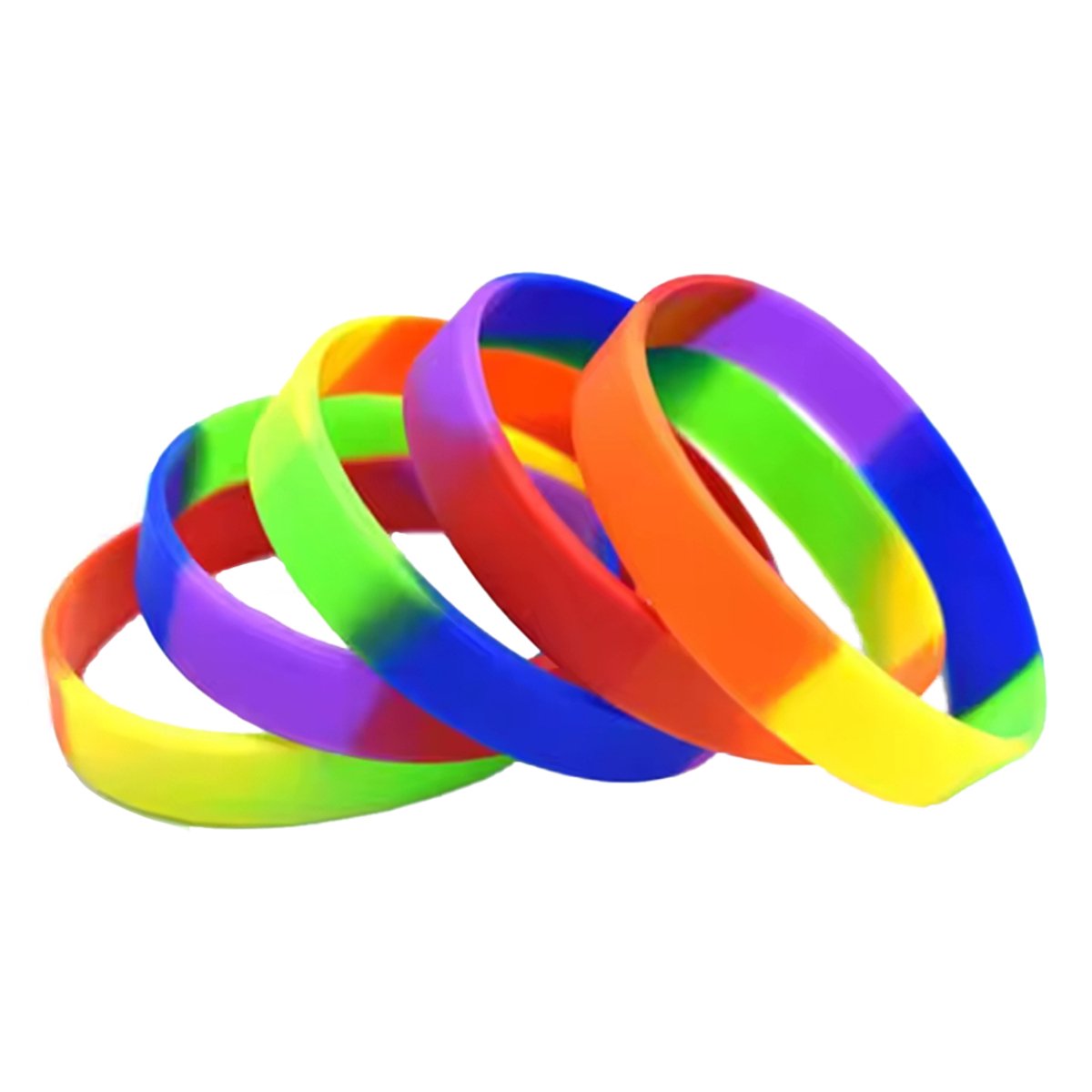 Pride - Regenboog - Siliconen - Armband - Sieraden - Gay - Polsbandjes - Feest - polsbandje - LGBTQ - Regenboog armband - 5 Stuks