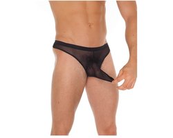 Nooitmeersaai - Mannenstring met tuit - Polyamide - Zwart - One-size