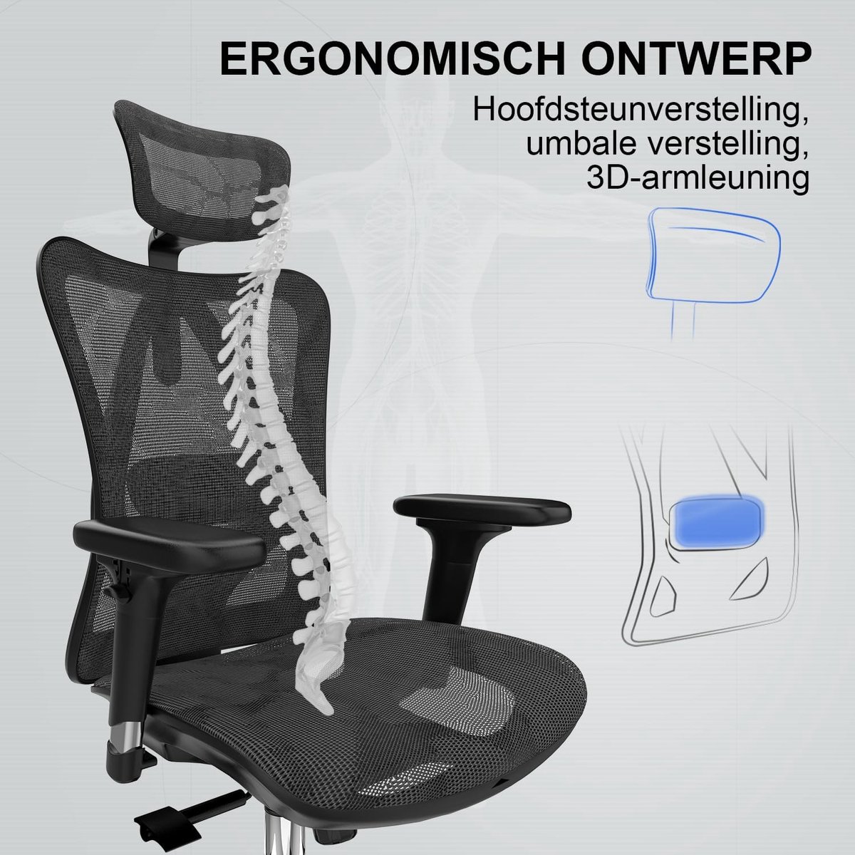 SIHOO M57 Ergonomische Bureaustoel thumbnail 5