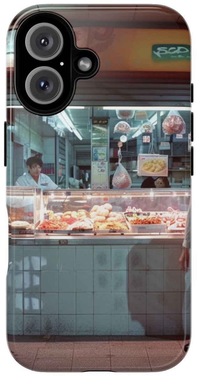 Straatvoedselkraam Tafereel – Telefoonhoesje Geschikt voor iPhone 16