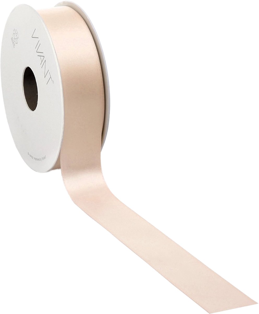 Pastel Zalm Satijnlint – 25 mm × 25 m – polyester