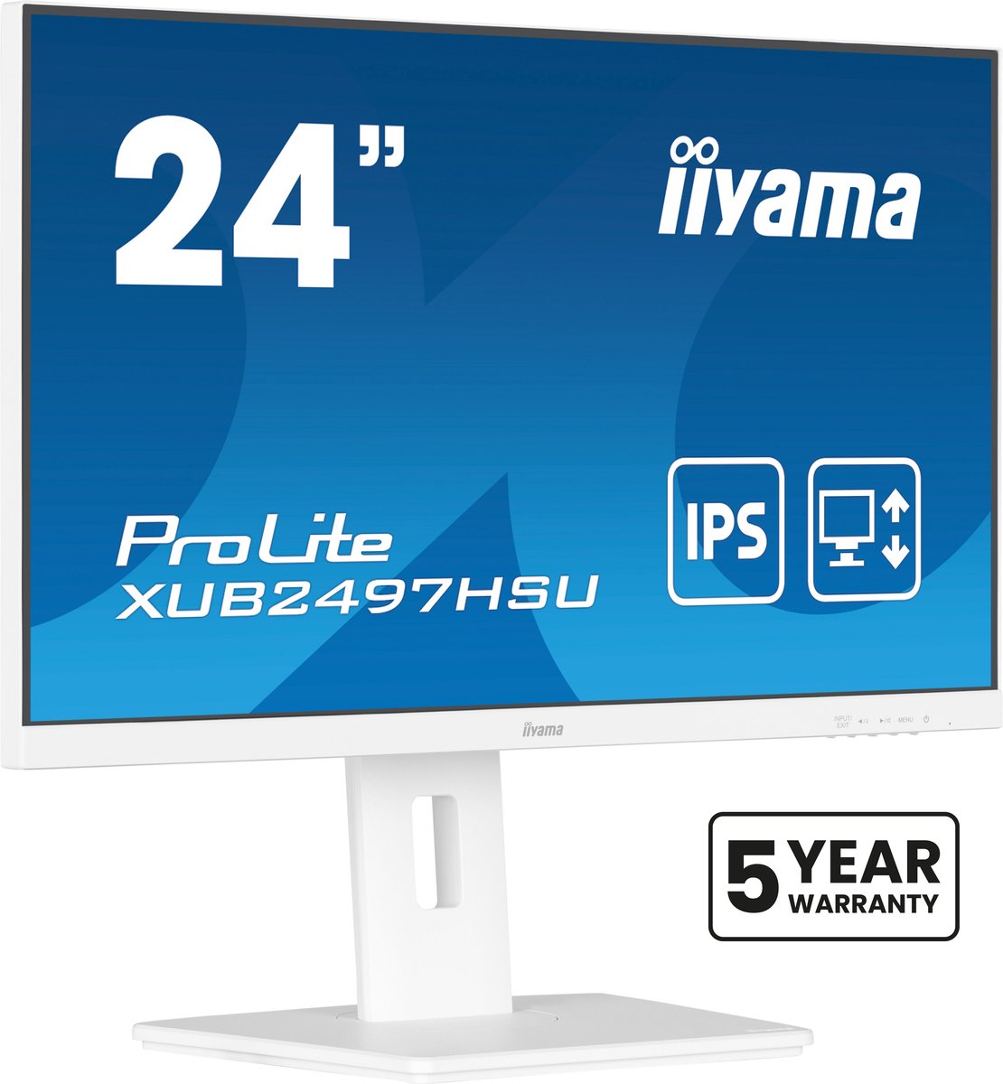 Iiyama ProLite XUB2497HSU-W2 computer monitor 60,5 cm (23.8 ) 1920 x 1080 Pixels Full HD LED Wit