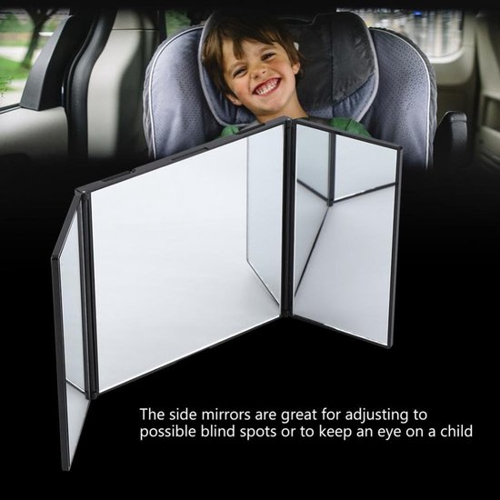 Car Visor Mirror Foldable Makeup Mirror Car Accessories Car Interior Sun Visor Mirror Easy Assembly Decorative Accessories — afbeelding 4