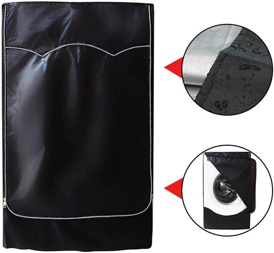 Zerodis Washing Machine Cover, PU Coating, Front Loading Washing Machine Cover for Balcony (60 x 60 x 88 cm) van Merkloos	 — afbeelding 5