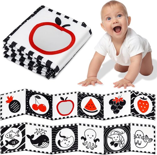 Foto: Livres pour bb noir et blanc nouveau n de 0 6 mois livres dactivits livres en tissu pour bb jouets sensoriels pour bb livres doux et froisss adapts aux berceaux et aux poussettes