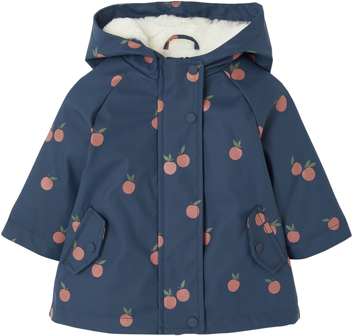 Vertbaudet Regenjas met capuchon voor babymeisjes met bloemenprint en voering