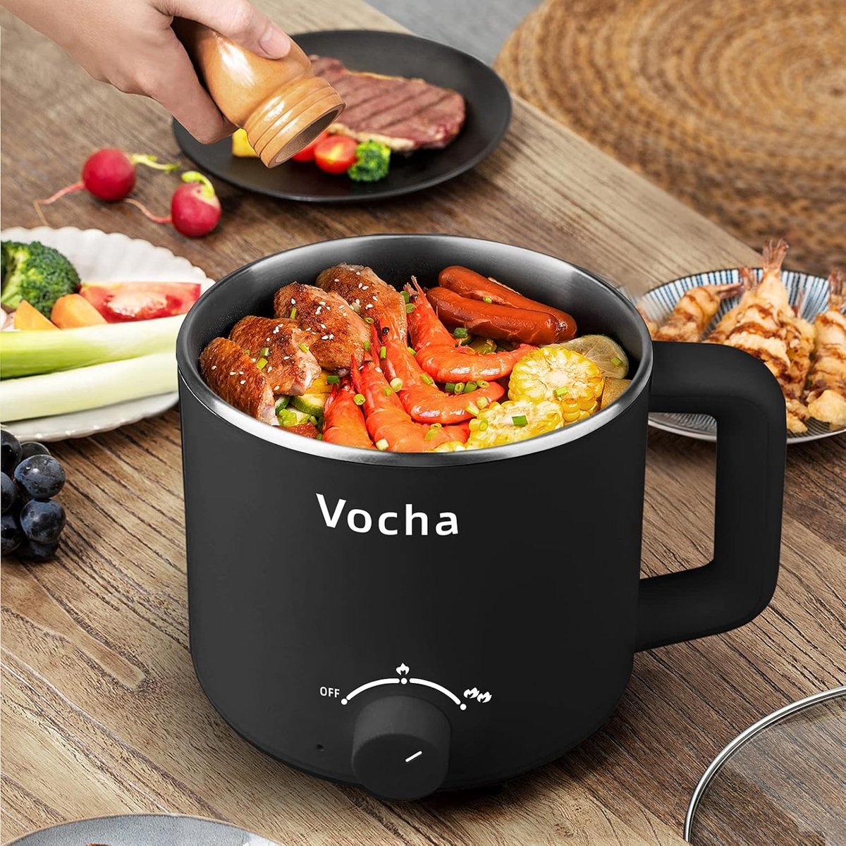 MKSS® Hotpot Electrisch - Kaasfondue - Chinese Fondueset - Fonduepannen - Zwart – foto 6