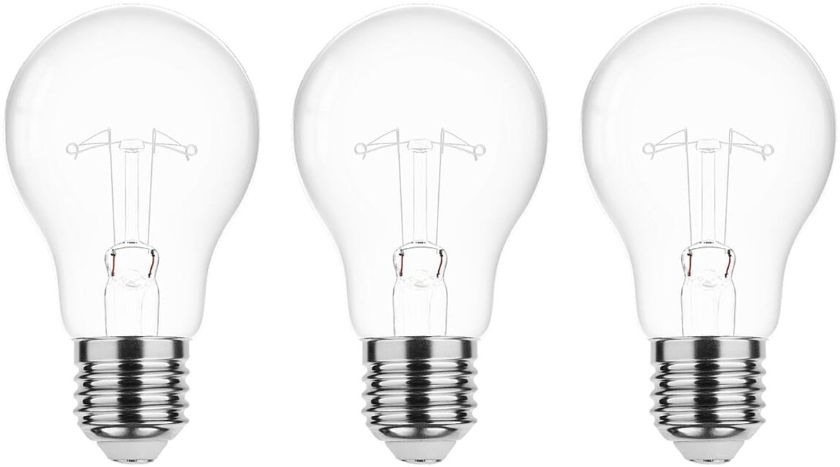 Technik E27 Gloeilamp A55 100W - 1250lm - 2700K - Extra Warm Wit - 3 stuks