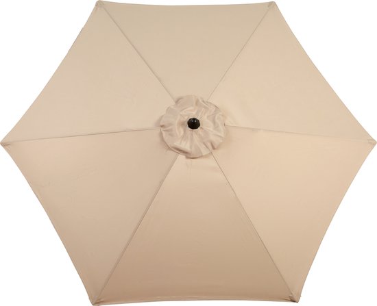 Parasol double rectangulaire Merax 9 pieds kaki avec mécanisme pivotant sans base, Groot parasol pour Jardin, terrasse ou piscine