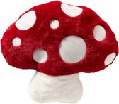 Textino - AMANITA - Coussin câlin 46x42 cm - champignon - Tango Red - rouge, blanc