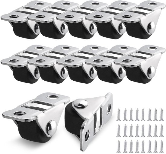Set van 8 stuks) Kleine bokwielen 25 mm Zwenkwielen voor