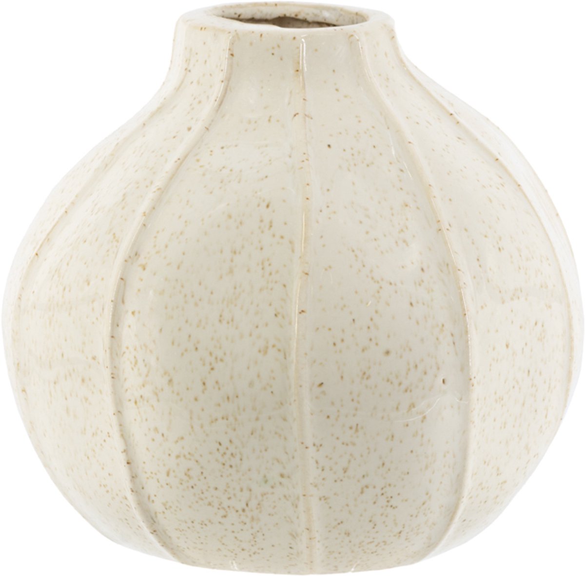 homebound by ky Aardewerk vaasje beige | bloemenvaasje | 13x13x12cm Off-white