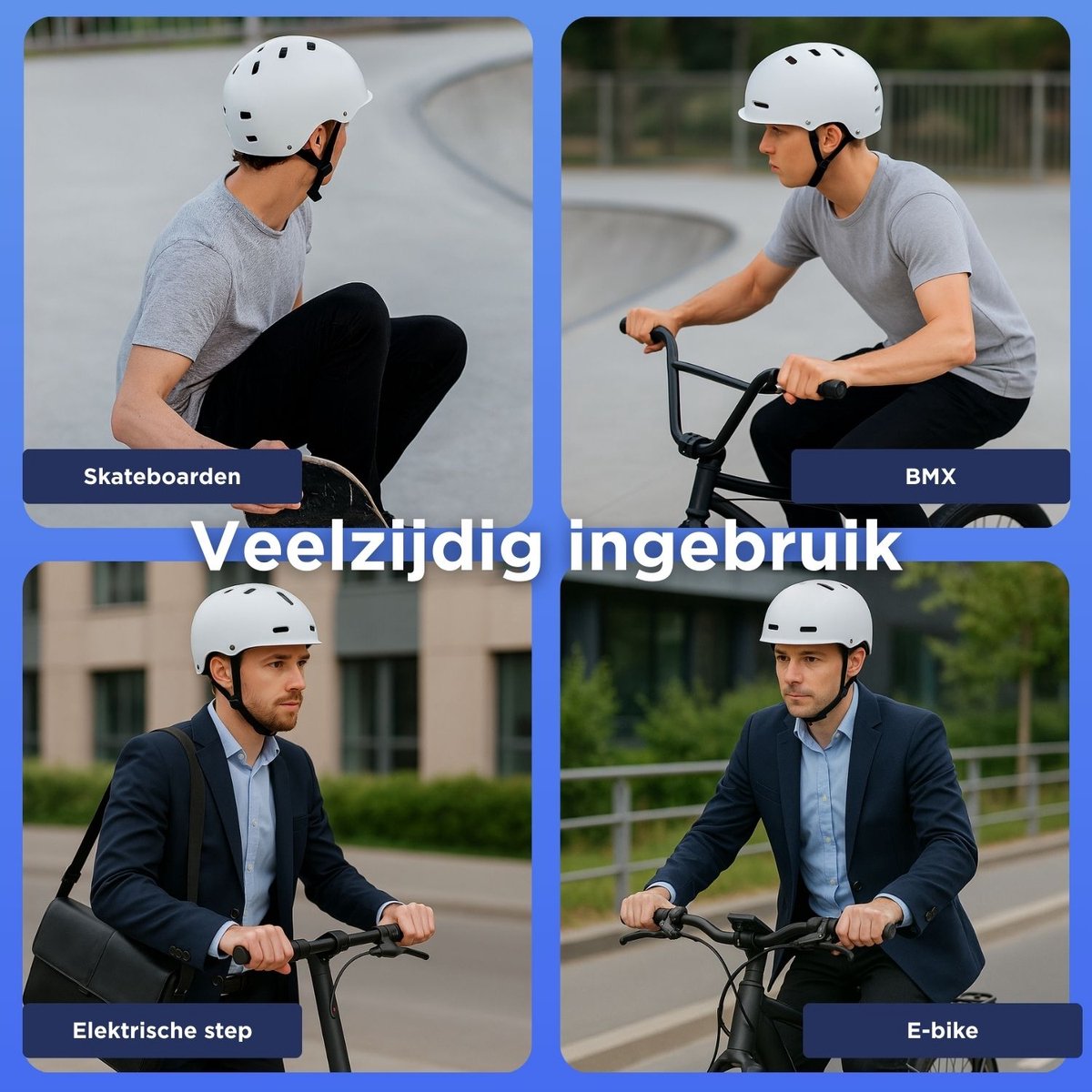 GOOFF® Skate Snorfiets Jethelm - Fietshelm voor Speed Pedelec - NTA 8776 Gecertificeerd - Snorscooter Helm voor Volwassenen - Goedgekeurd voor Blauw Kenteken en E Bike - Dames en Heren - M - Matzwart thumbnail 6