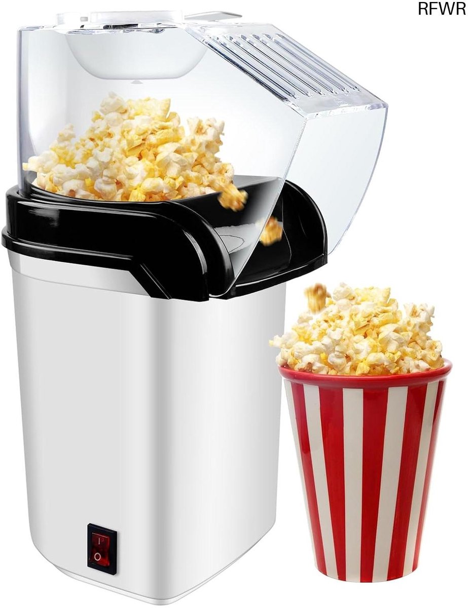 RFWR® Mini Popcornmaker voor Thuis - Snel en Gezond Popcorn Maken in 2 Minuten