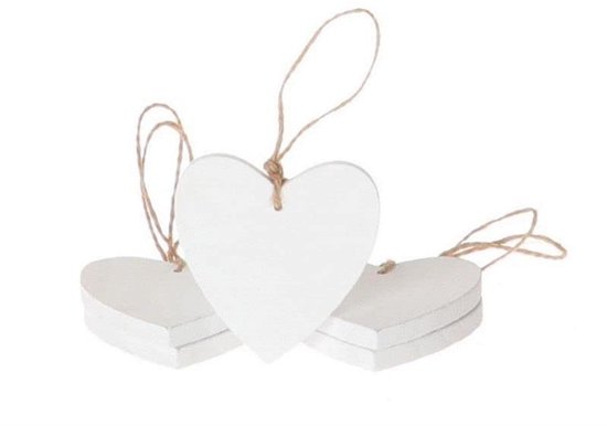 50 Houten confetti natuurlijke harten 2 x 2 cm