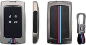 Étui pour clé de voiture en métal - Étui pour clé durable - Étui pour clé de voiture - Convient pour Renault - Grijs - Accessoires de vêtements pour bébé pour clés de voiture gadgets - Cadeau pour homme femme - Cadeau pour homme femme